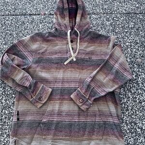 VISSLA Earthy Tones Striped Hoodie